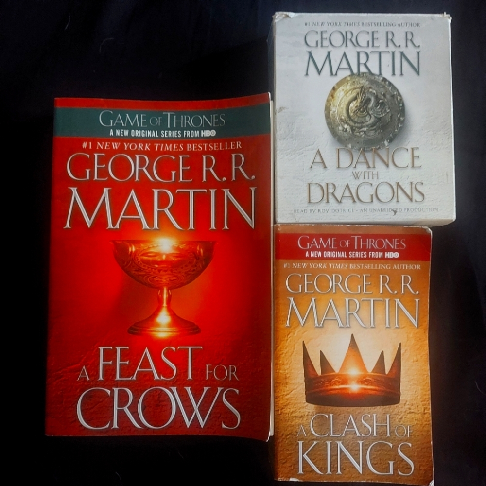 Game of Thrones 2 books and 1 audio book bundle George R R Martin